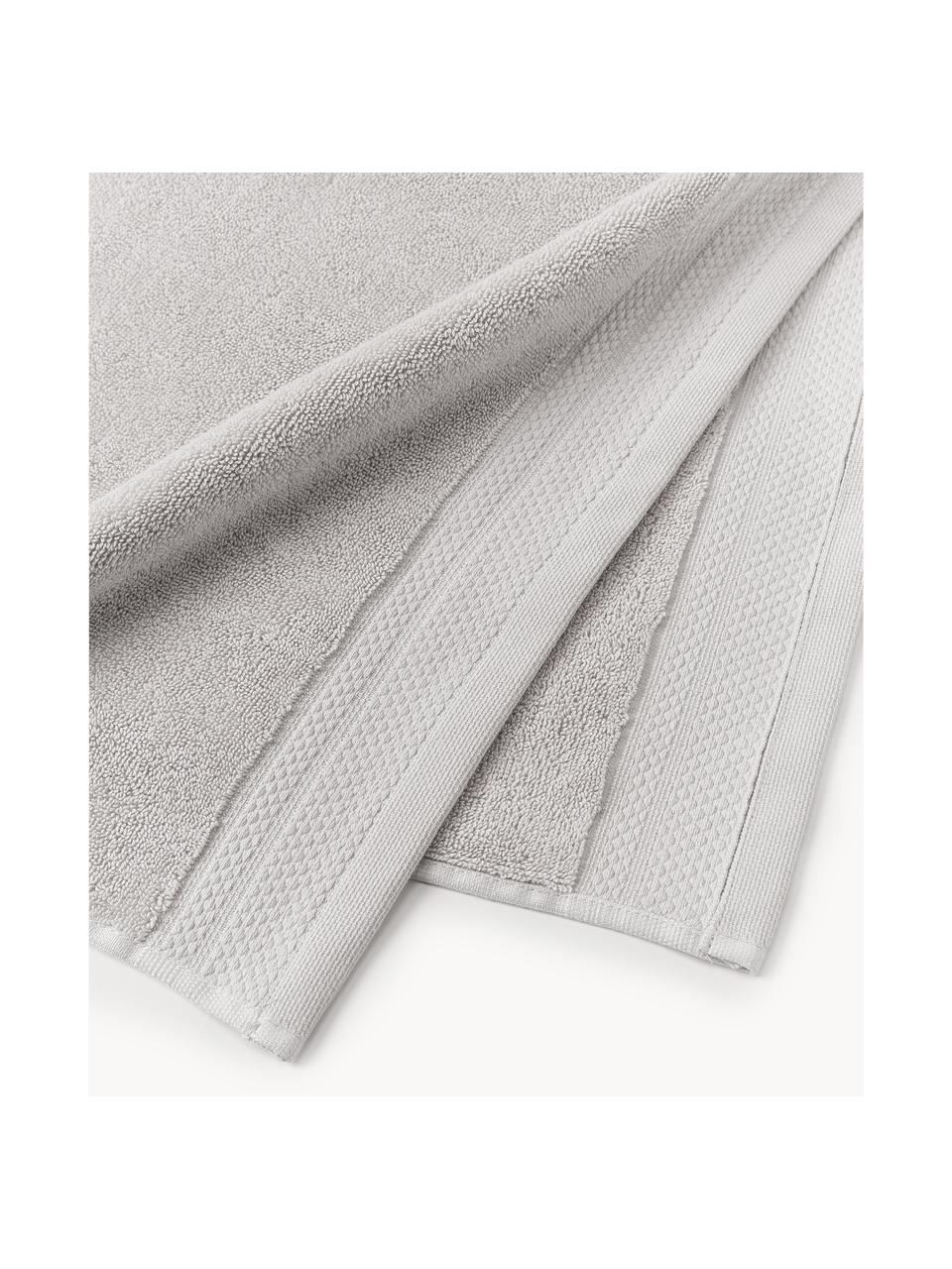 Serviette de toilette en coton bio Premium, tailles variées, Gris clair, larg. 50 x long. 100 cm, 2 pièces