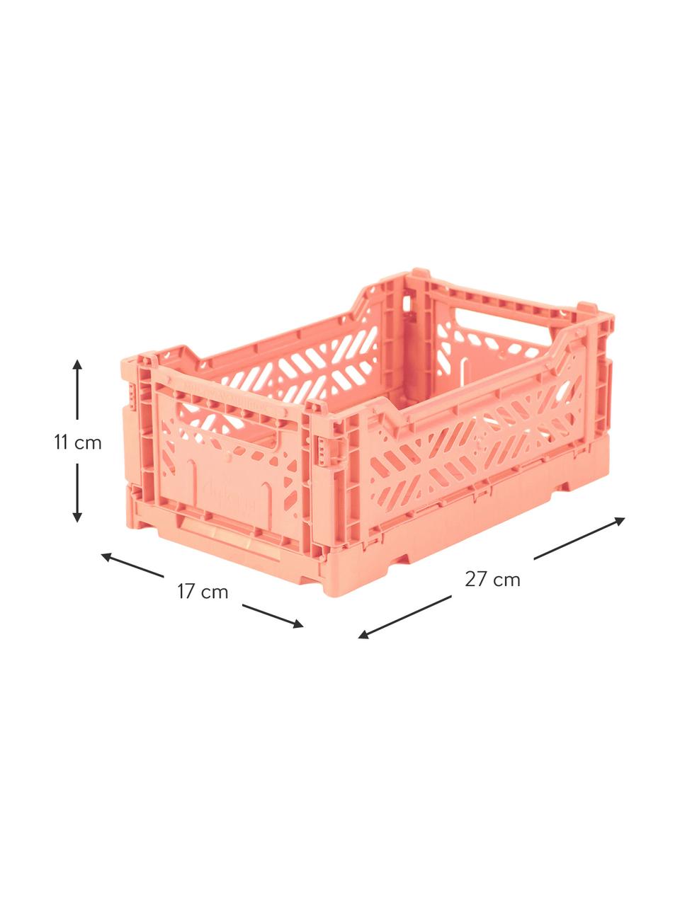 Malý skládací box Salmon, Umělá hmota, Lososová, Š 27 cm, V 11 cm