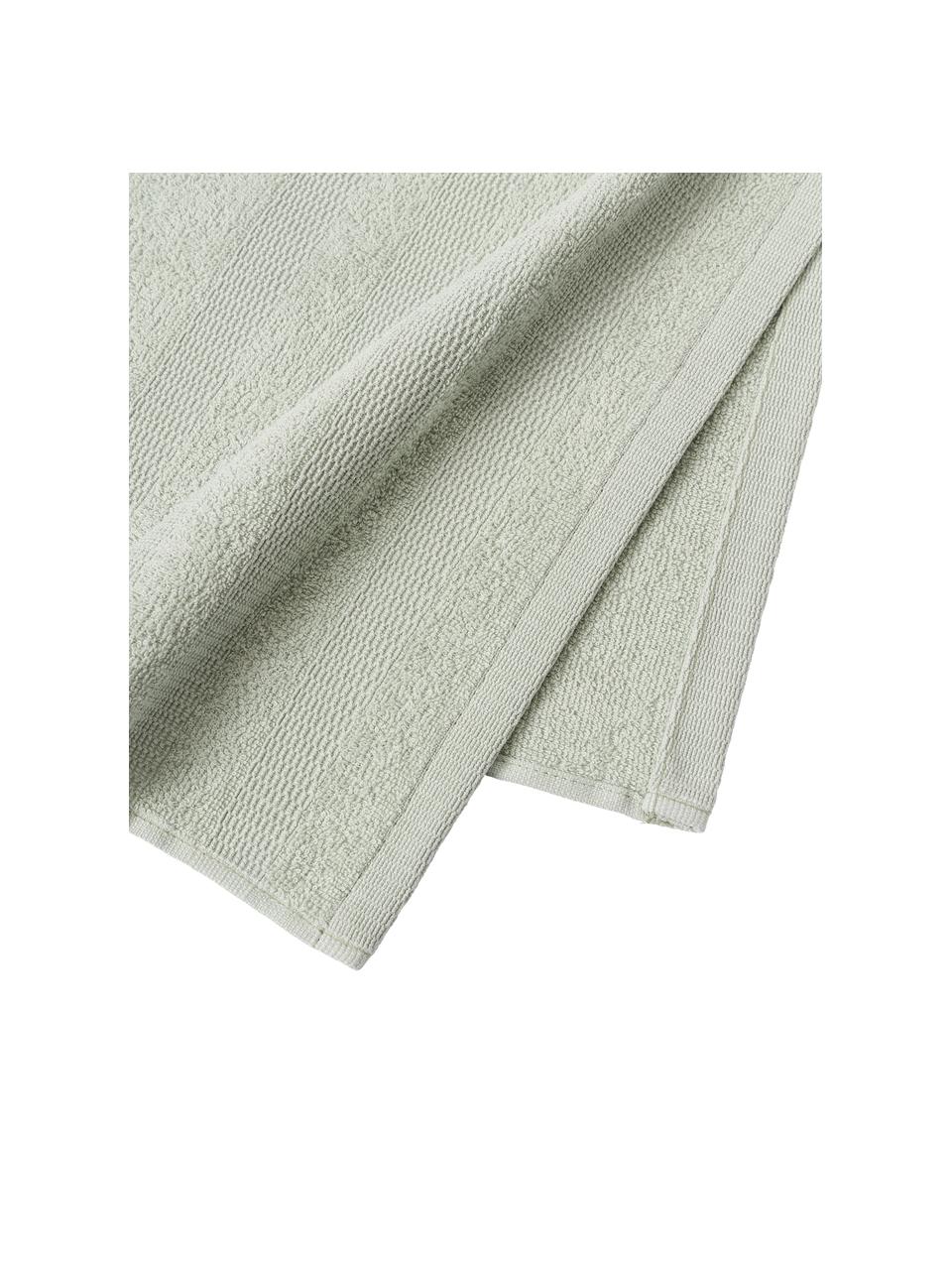 Handdoekenset Camila, 4-delig, 100% katoen, BCI-gecertificeerd
Lichte kwaliteit, 400 g/m²

Het materiaal dat in dit product wordt gebruikt, is getest op schadelijke stoffen en gecertificeerd volgens STANDARD 100 door OEKO-TEX®, 3883CIT, CITEVE, Saliegroen, B 30 x L 50 cm