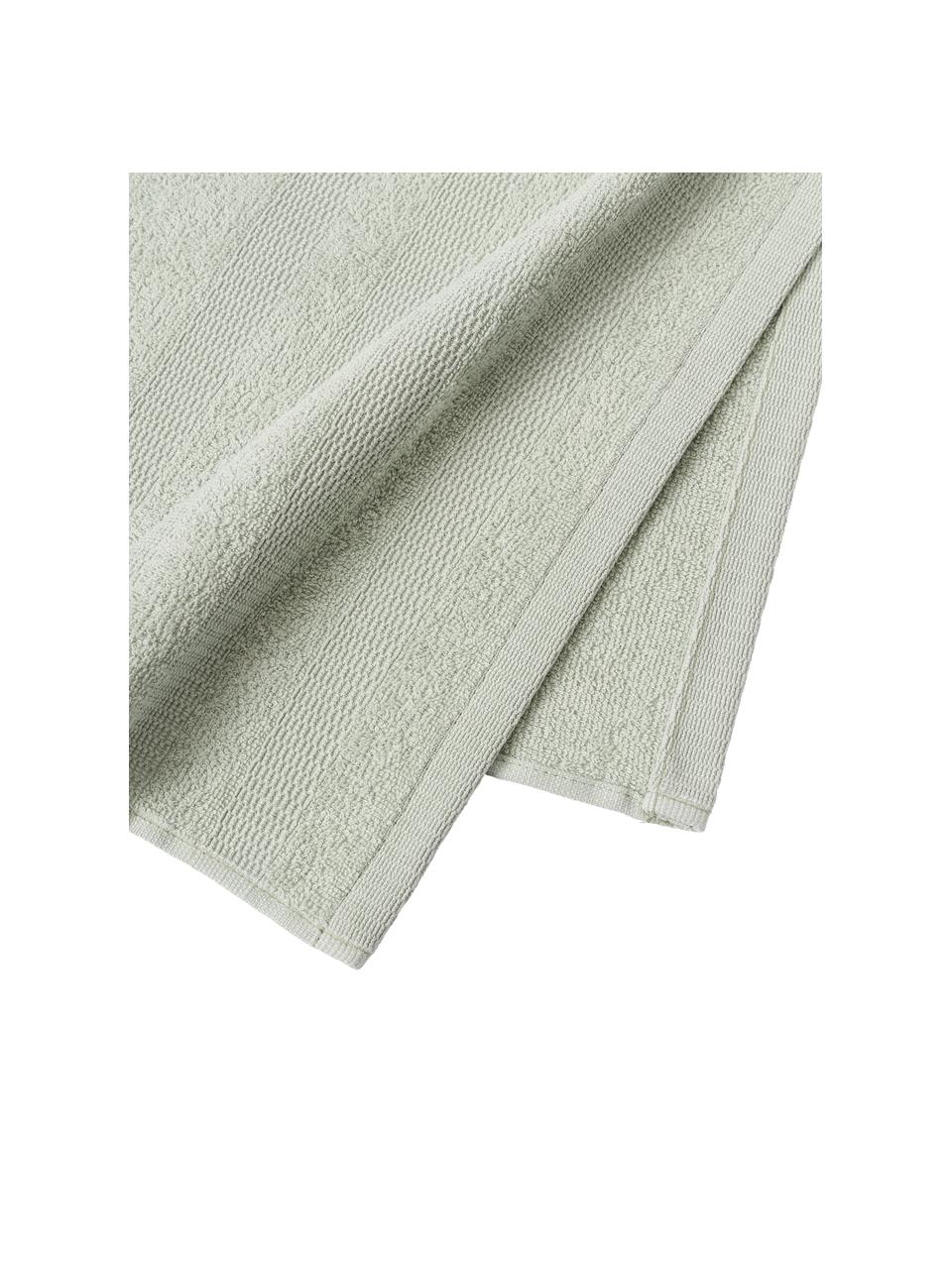 Ręczniki dla gości z bawełny Camila, 4 szt., Szałwiowy zielony, S 30 x D 50 cm