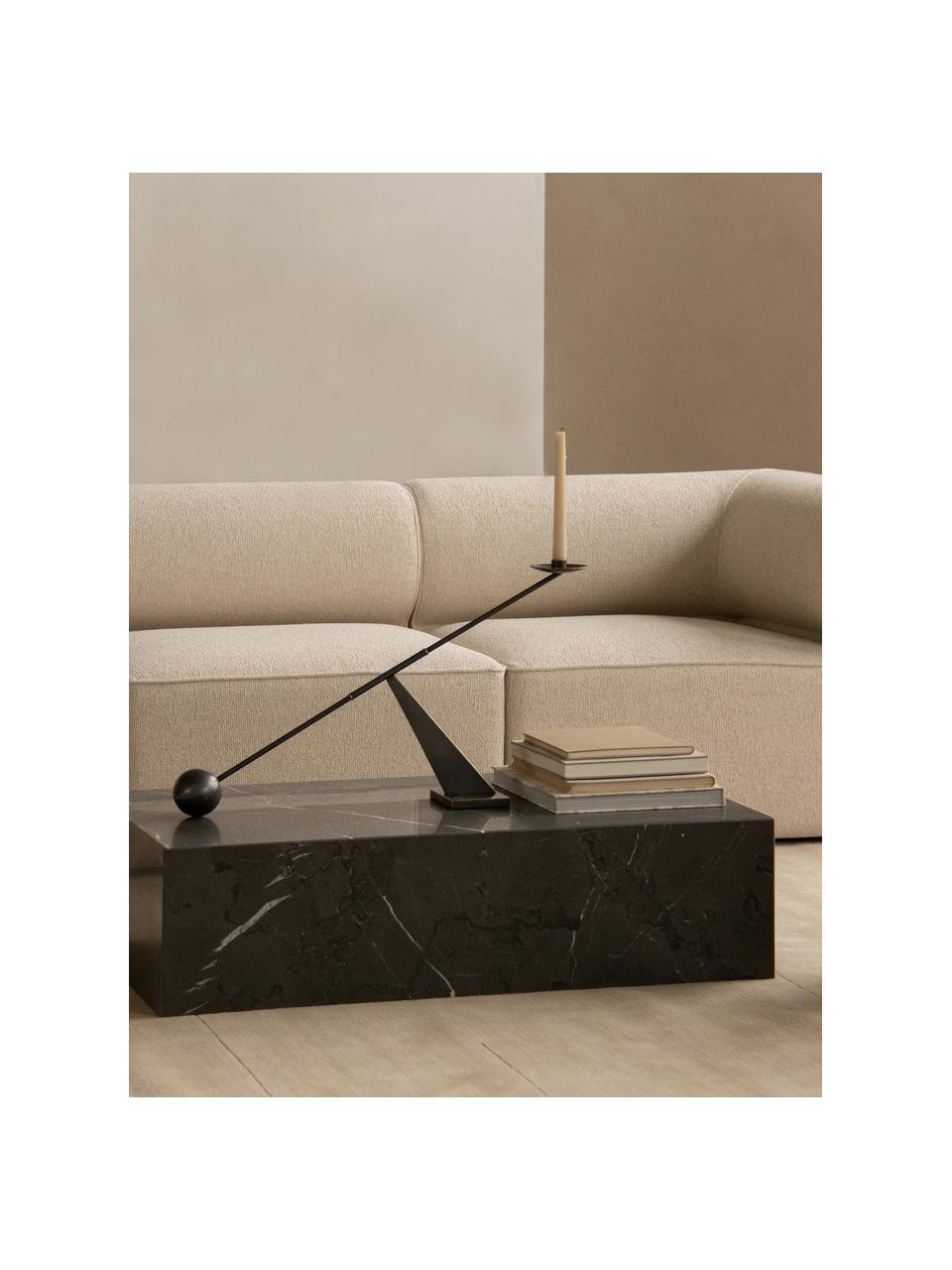 Candelabro di design in metallo Interconnect, Ottone rivestito, Argentato, Larg. 70 x Alt. 42 cm