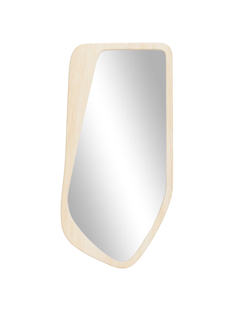Specchio da parete May, Cornice: effetto legno, Retro: pannello di fibra a media, Superficie dello specchio: lastra di vetro, Marrone chiaro, Larg. 37 x Alt. 75 cm