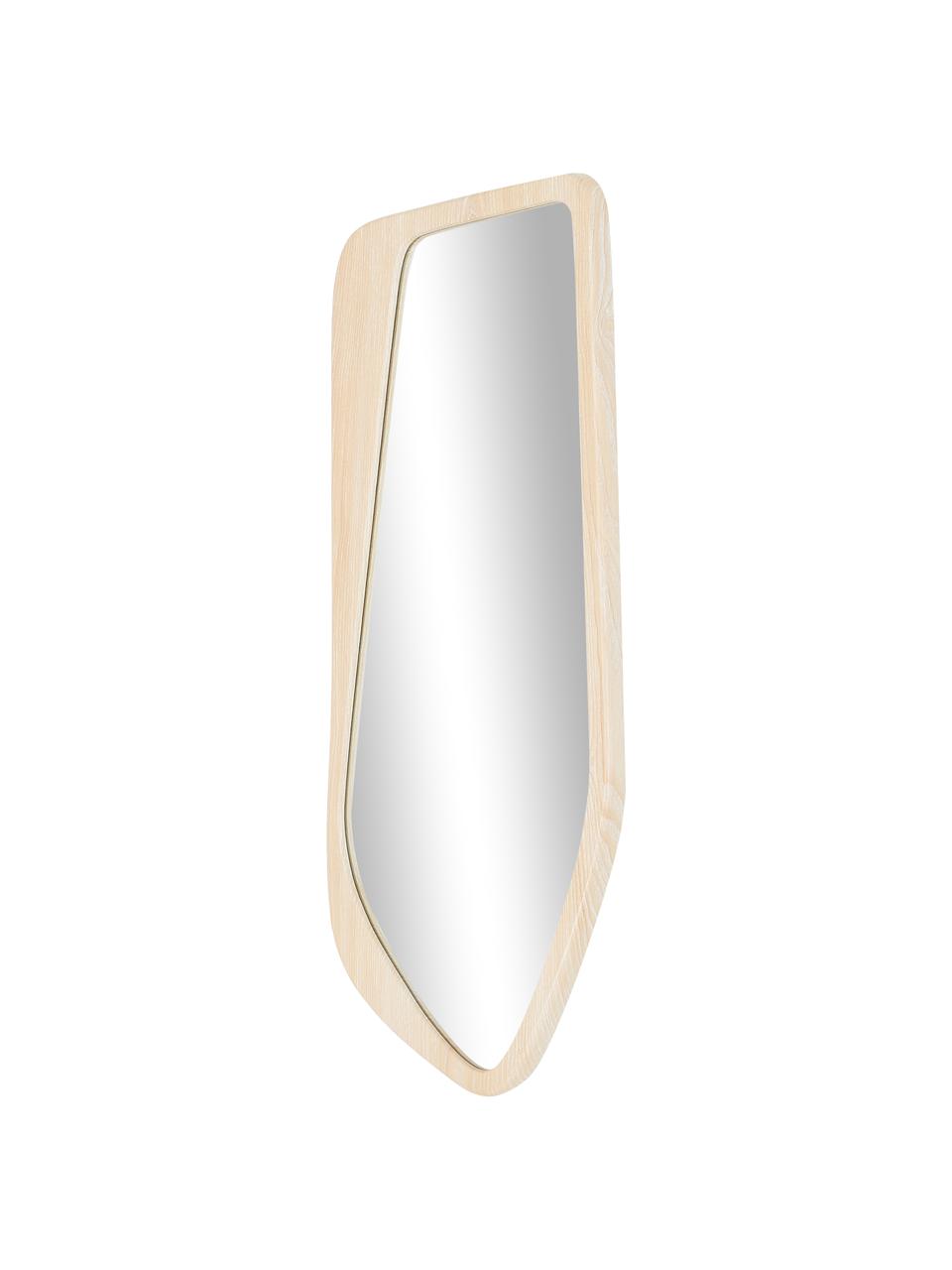 Specchio da parete May, Cornice: effetto legno, Retro: pannello di fibra a media, Superficie dello specchio: lastra di vetro, Marrone chiaro, Larg. 37 x Alt. 75 cm