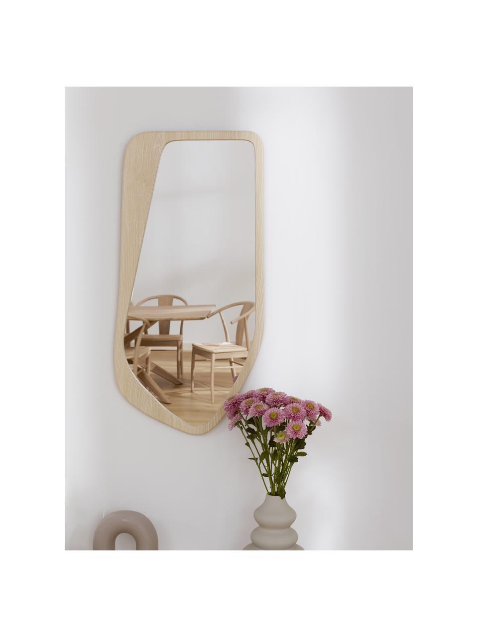 Espejo de pared May, Parte trasera: tablero de fibras de dens, Espejo: cristal, Beige, An 37 x Al 75 cm