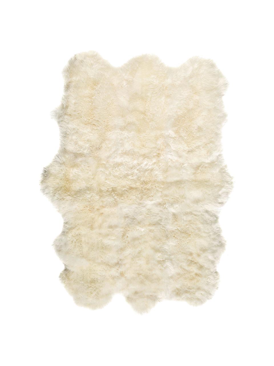 Alfombra piel de oveja Reese, 100% piel de oveja, Crema, An 152 x L 243 cm (Tamaño S)