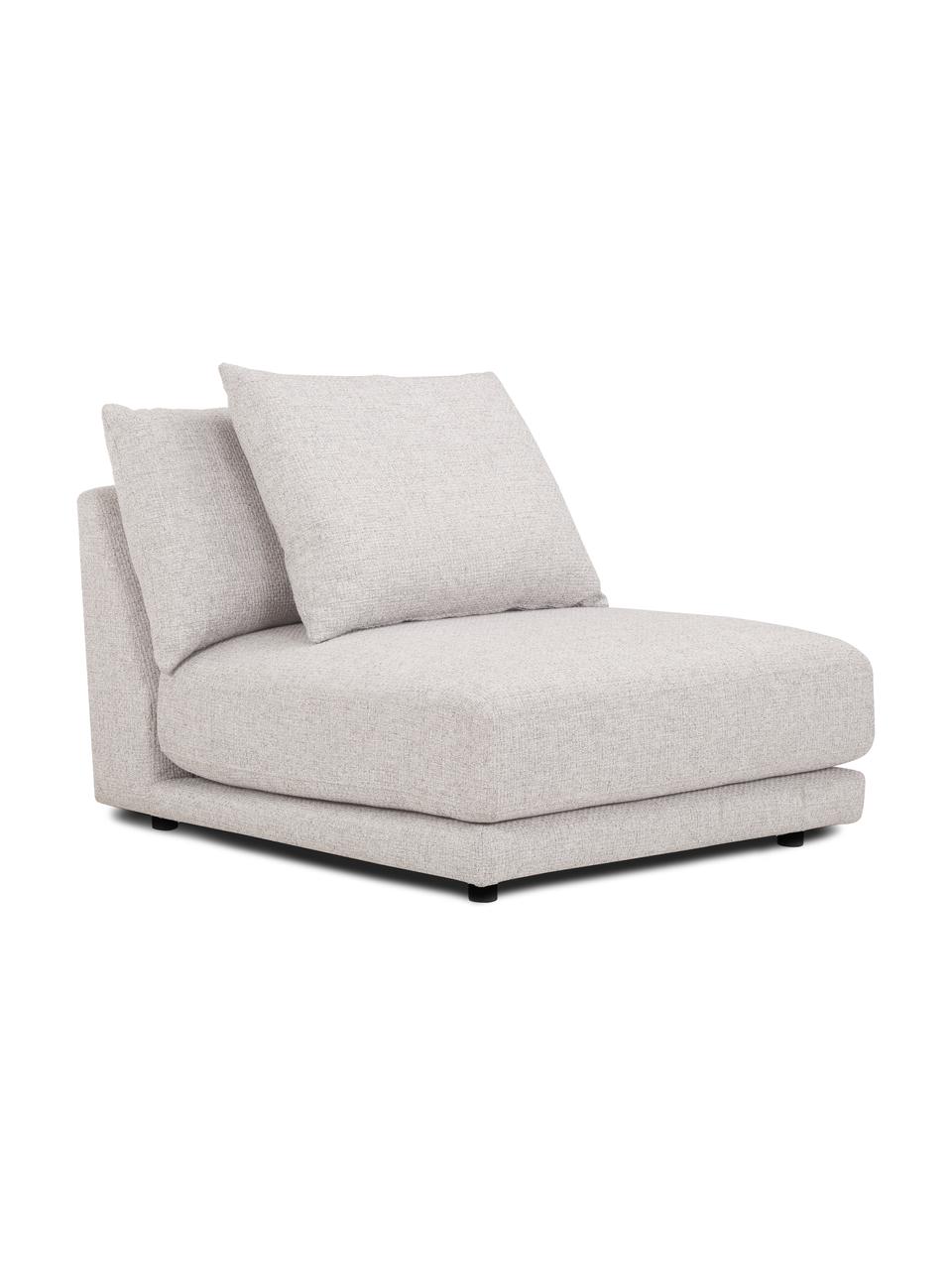 Moduł środkowy Jasmin, Tapicerka: 100% poliester Dzięki tka, Nogi: tworzywo sztuczne, Jasnoszara tkanina, S 92 x W 84 cm