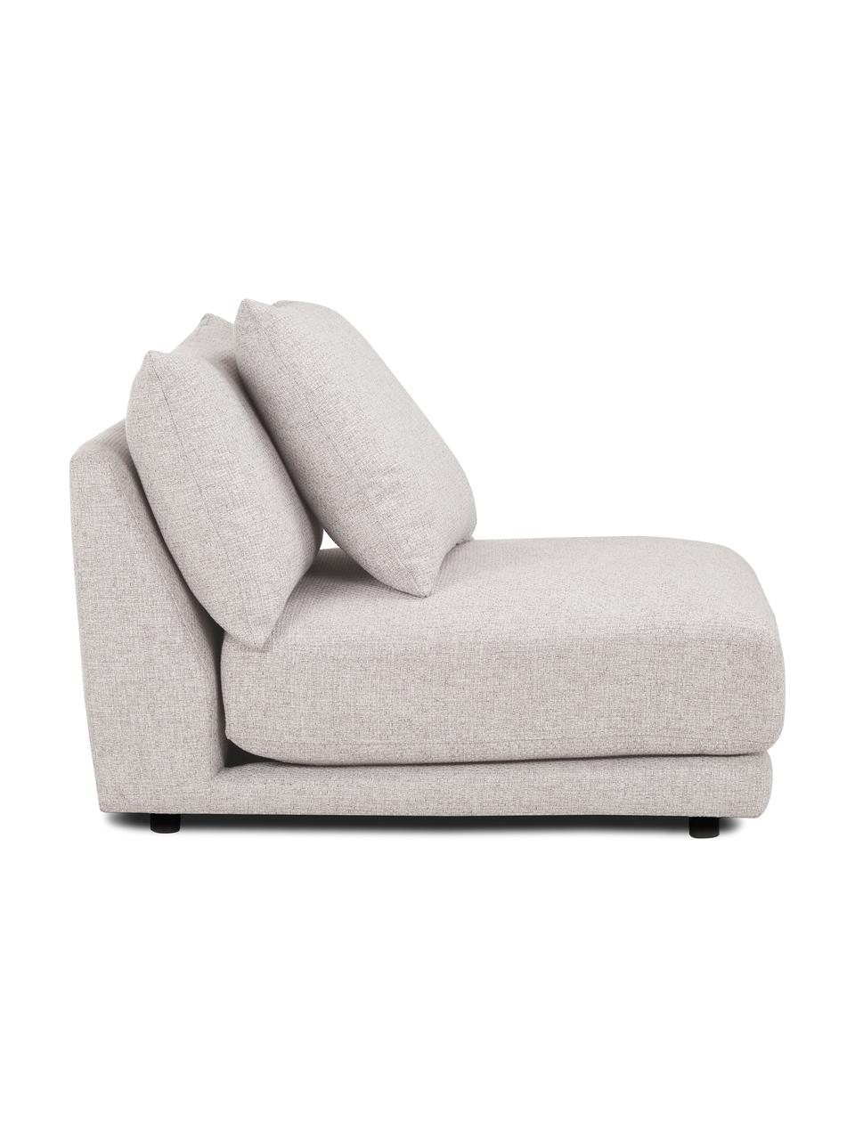 Moduł środkowy Jasmin, Tapicerka: 100% poliester Dzięki tka, Nogi: tworzywo sztuczne, Jasnoszara tkanina, S 92 x W 84 cm
