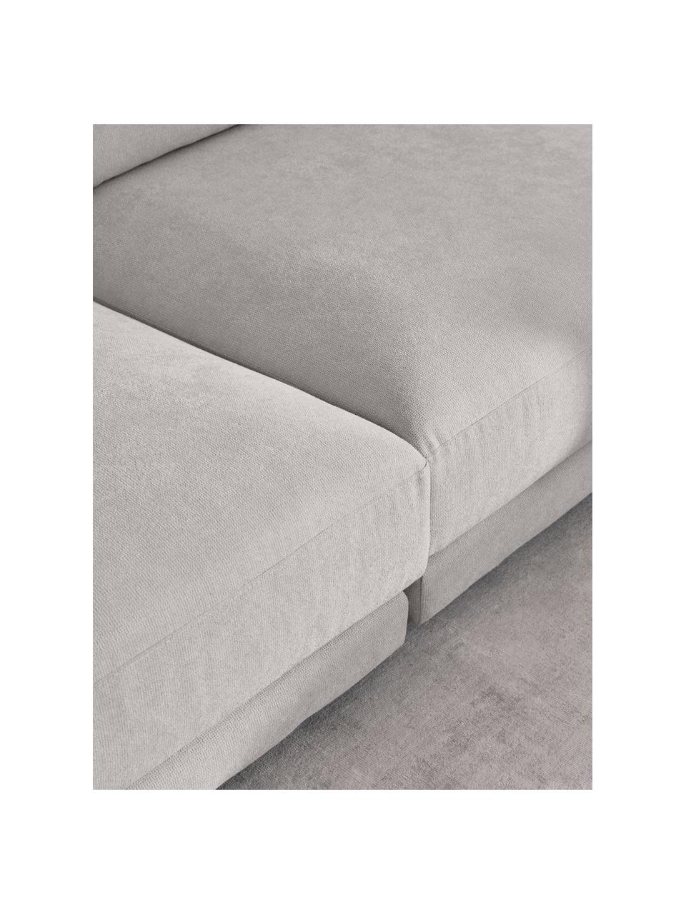Chauffeuse pour canapé modulable Jasmin, Tissu gris clair, larg. 92 x long. 84 cm
