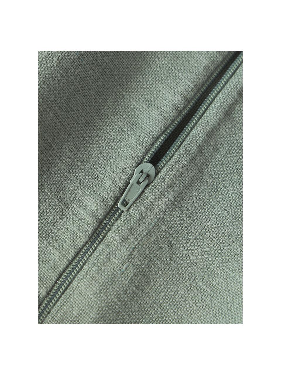 Federa arredo in lino con frange Luana, 100% lino

Il lino per sua natura tende ad avere una sensazione ruvida al tatto e un aspetto naturale sgualcito
L'alta resistenza allo strappo rende il lino resistente all'abrasione e all'usura, Verde salvia, Larg. 30 x Lung. 50 cm