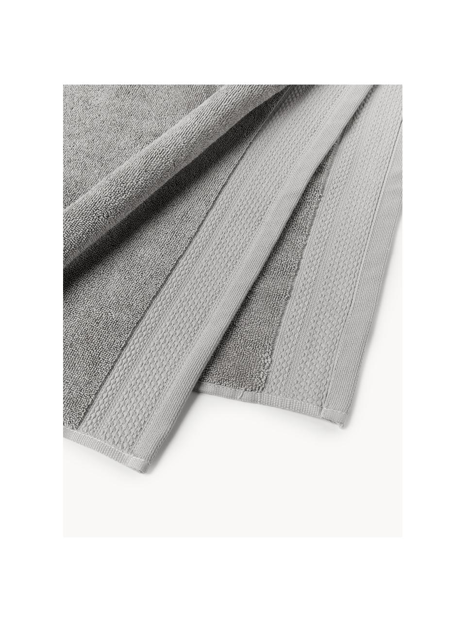 Set di asciugamani in cotone organico Premium, varie misure, 100% cotone organico certificato GOTS (da GCL International, GCL-300517).
Qualità pesante, 600 g/m², Grigio scuro, Set di 4 (asciugamano e telo da bagno)