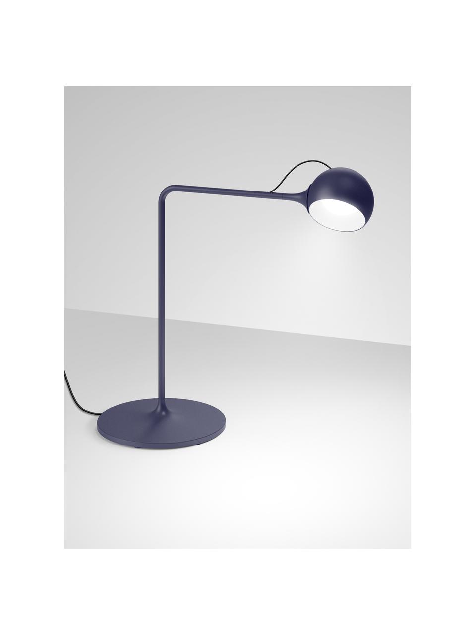 Dimbare verstelbare LED bureaulamp Ixa, Lamp: technopolymeer, Donkerblauw, Ø 40 x H 42 cm