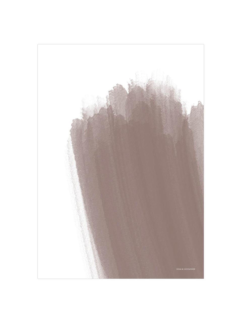 Poster Paint No. 2, Digitaldruck auf Papier, matt  (180 g/m²), Weiss, Beige, 21 x 30 cm