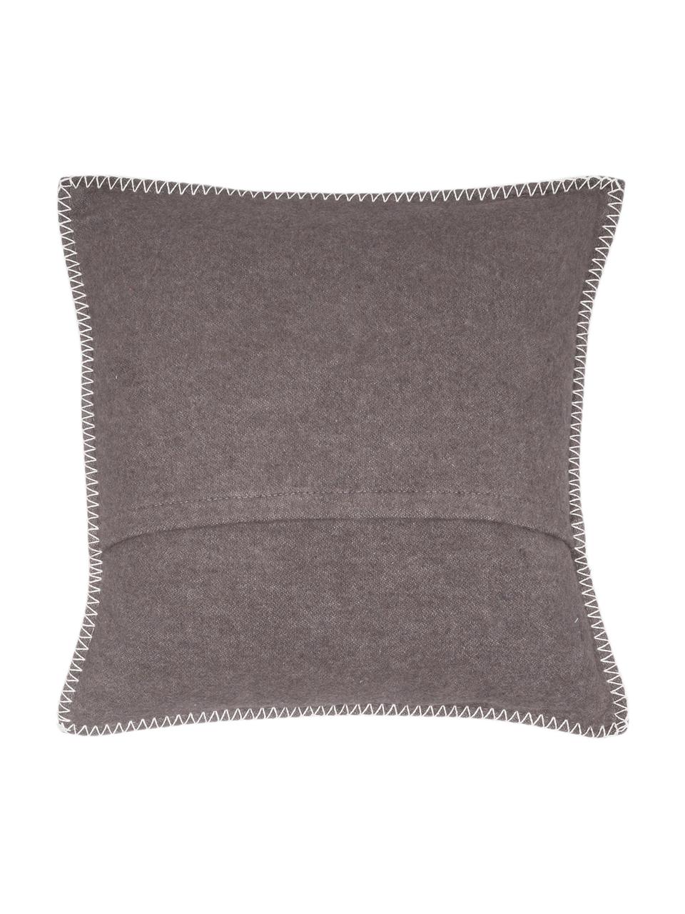 Housse de coussin 40x40 polaire Sylt, Brun foncé