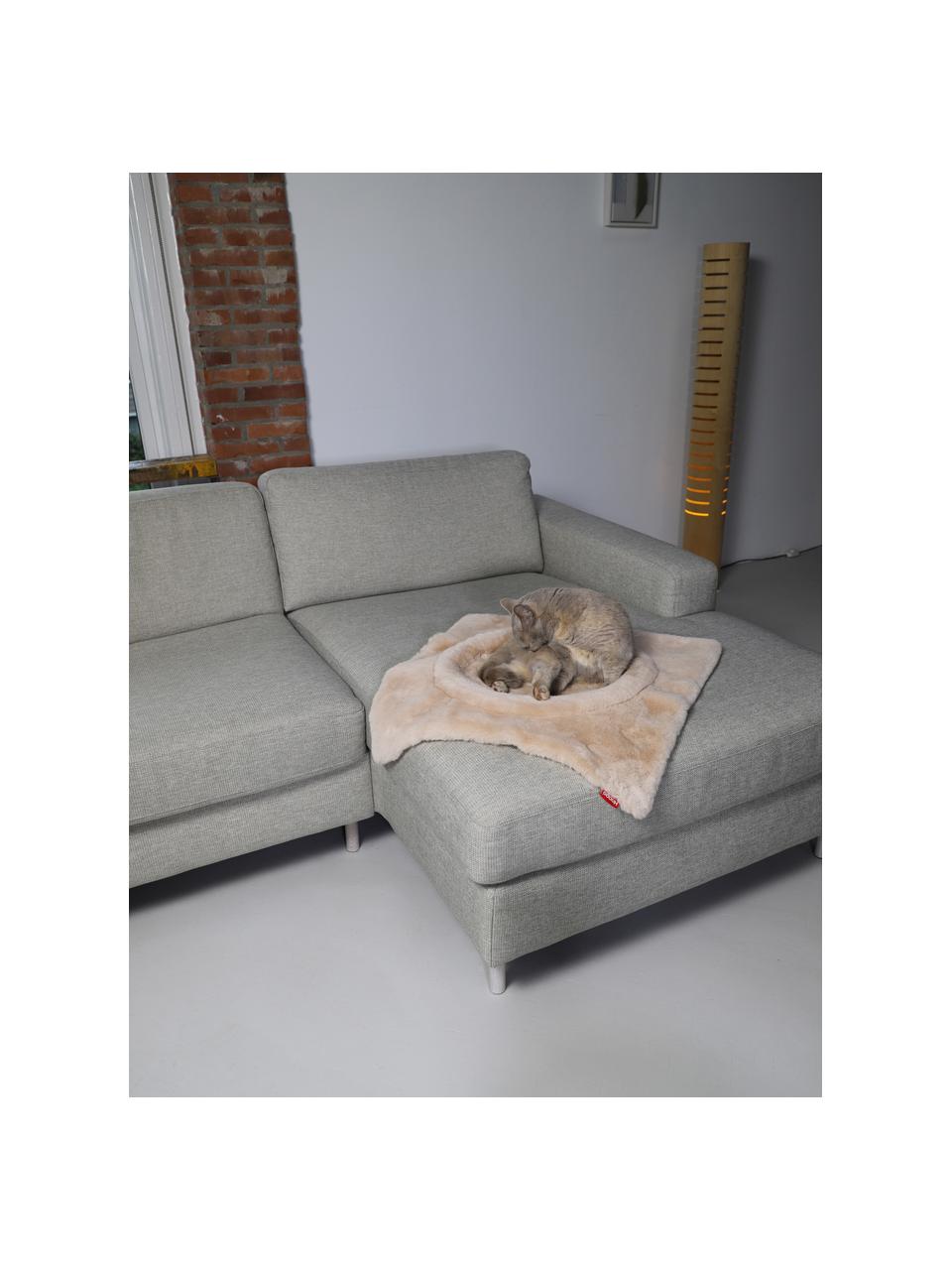 Lit pour chat Flip, 50 % coton, 50 % polyester, Beige, larg. 60 x long. 60 cm