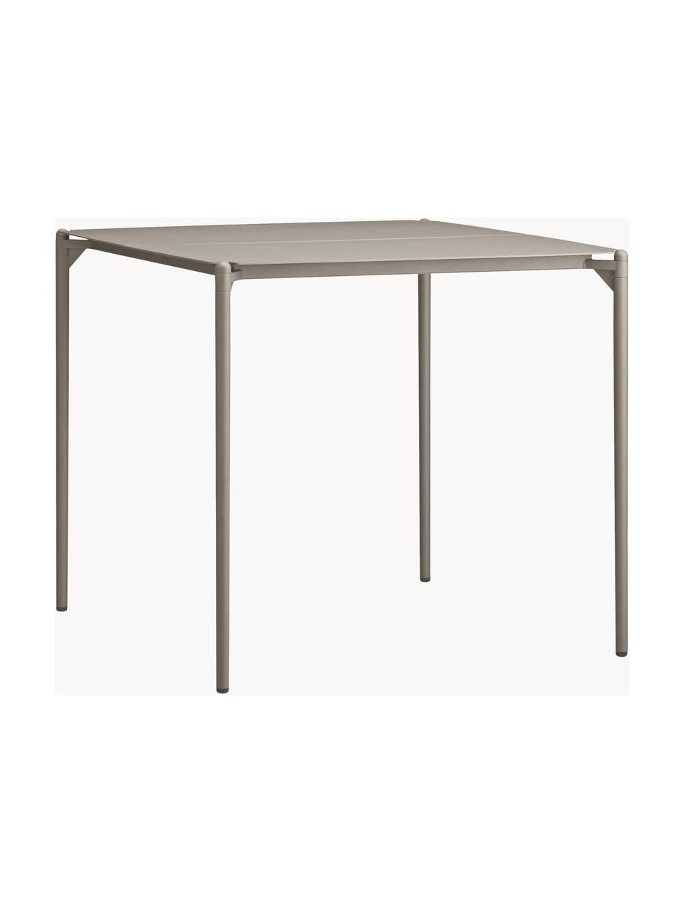 Zahradní kovový stůl Novo, Potažená ocel, Béžová, Š 80 cm, H 80 cm