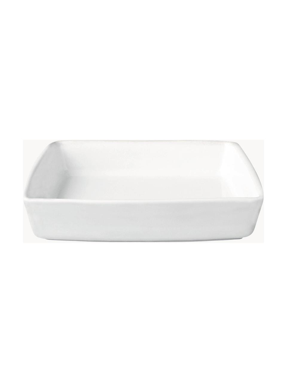 Fuente horno Grande, Gres, Blanco brillante, L 27 x An 19 cm