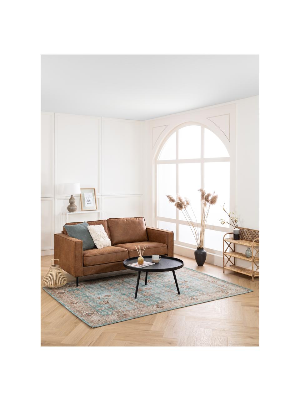 Ręcznie tkany dywan szenilowy Rimini, Turkusowy, taupe, brązowy, S 200 x D 300 cm (Rozmiar L)