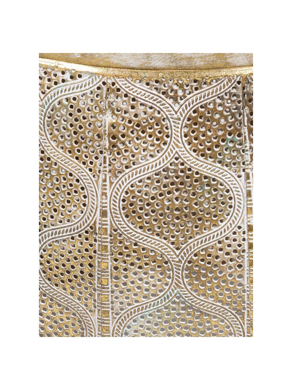 Taburete Mosaico, Hierro con efecto envejecido, Dorado envejecido
, Ø 44 x Al 38 cm