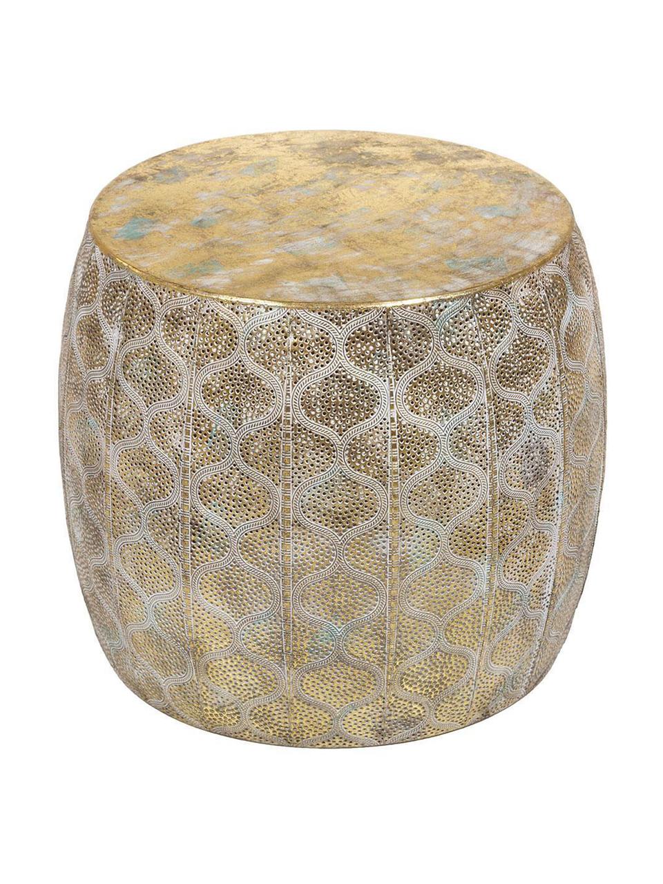 Taburete Mosaico, Hierro con efecto envejecido, Dorado envejecido
, Ø 44 x Al 38 cm