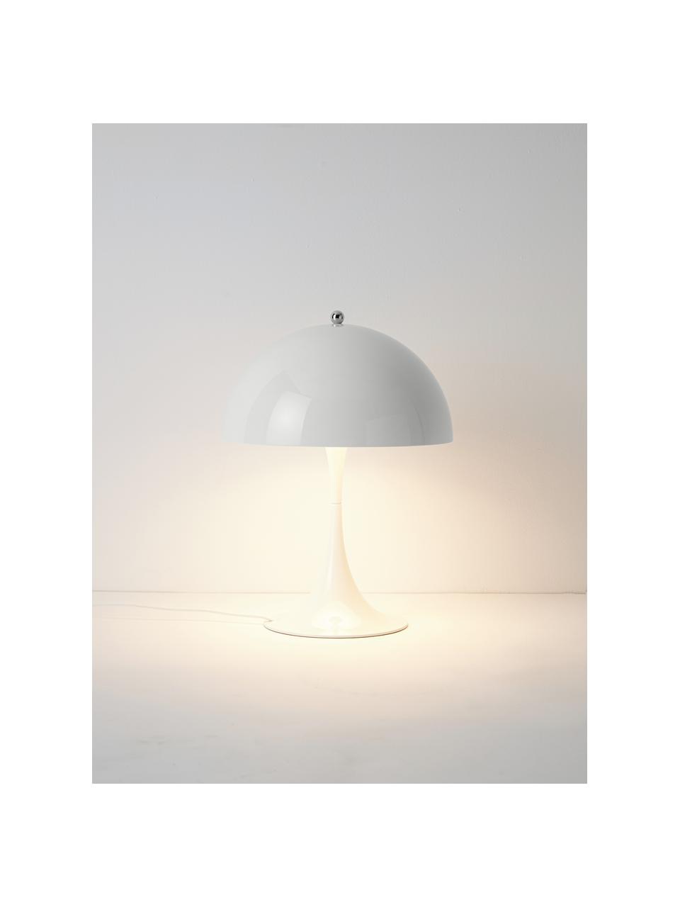 Dimbare LED tafellamp Panthella met timerfunctie, H 34 cm, Lampenkap: gecoat staal, Staal wit, Ø 25 x H 34 cm