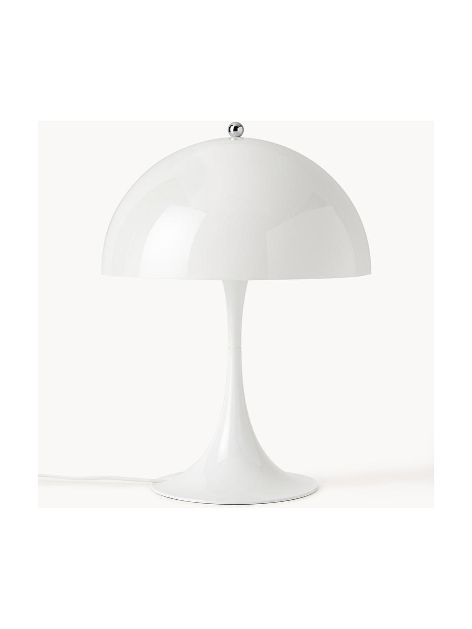 Lampa stołowa LED z funkcją przyciemniania Panthella, W 34 cm, Stelaż: aluminium powlekane, Biała stal, Ø 25 x 34 cm