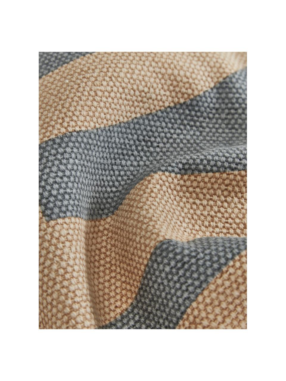 Kissenhülle Bonnie aus Baumwolle, 100 % Baumwolle, Blau, Beige, B 40 x L 60 cm