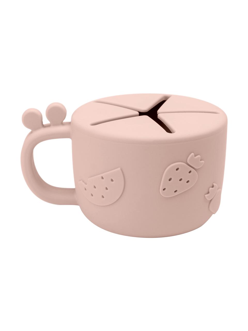 Snackbeker Peekaboo, 100% siliconen, Roze, Ø 8 x H 7 cm