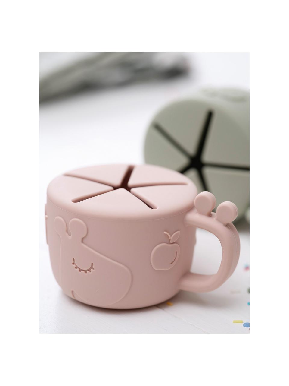 Snackbeker Peekaboo, 100% siliconen, Roze, Ø 8 x H 7 cm