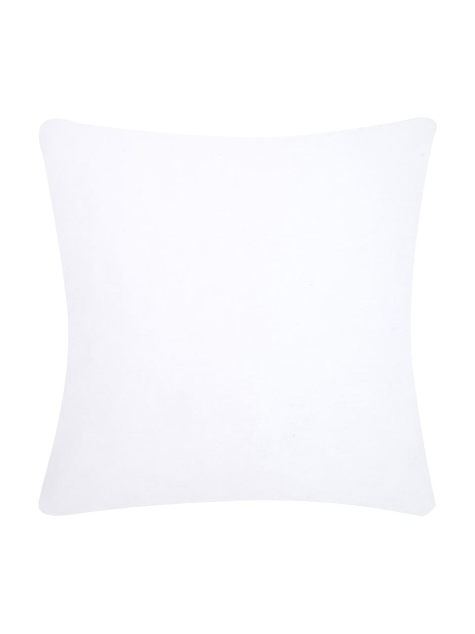 Taie d'oreiller 65x65 percale Francine, 2 pièces, Endroit : vert, blanc Envers : blanc