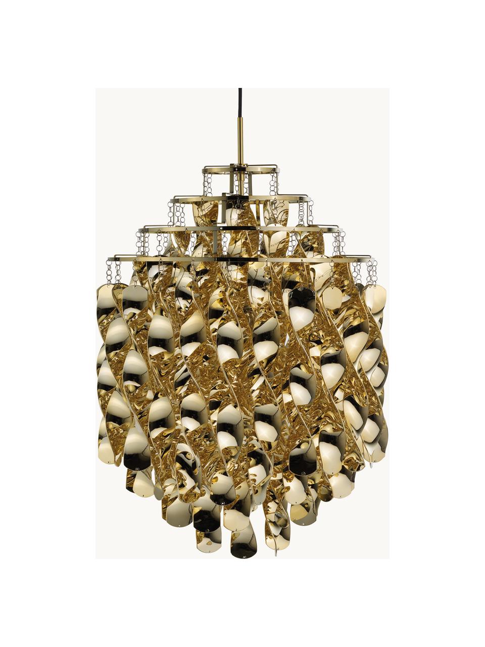 Design Pendelleuchte Spiral, Lampenschirm: Metall, beschichtet, Goldfarben, Ø 45 x H 60 cm