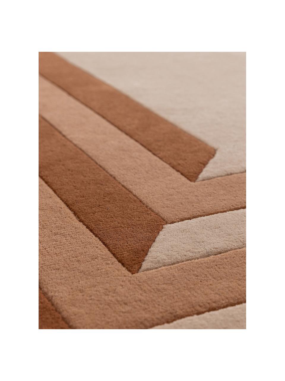 Ręcznie tuftowany dywan z wełny Tilo, 100% wełna

Włókna dywanów wełnianych mogą nieznacznie rozluźniać się w pierwszych tygodniach użytkowania, co ustępuje po pewnym czasie, Odcienie terakoty, S 160 x D 230 cm (Rozmiar M)
