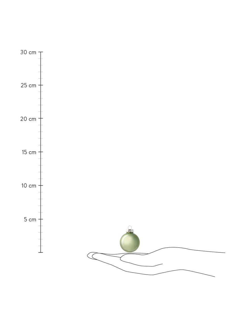 Sada vánočních ozdob Evergreen, Mátově zelená, Ø 4 cm, 16 ks