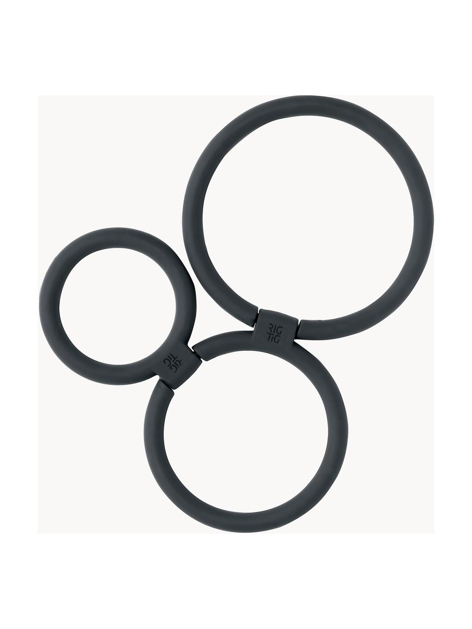 Silikónová podložka Circles, Silikón, nylon, Čierna, Súprava s rôznymi veľkosťami