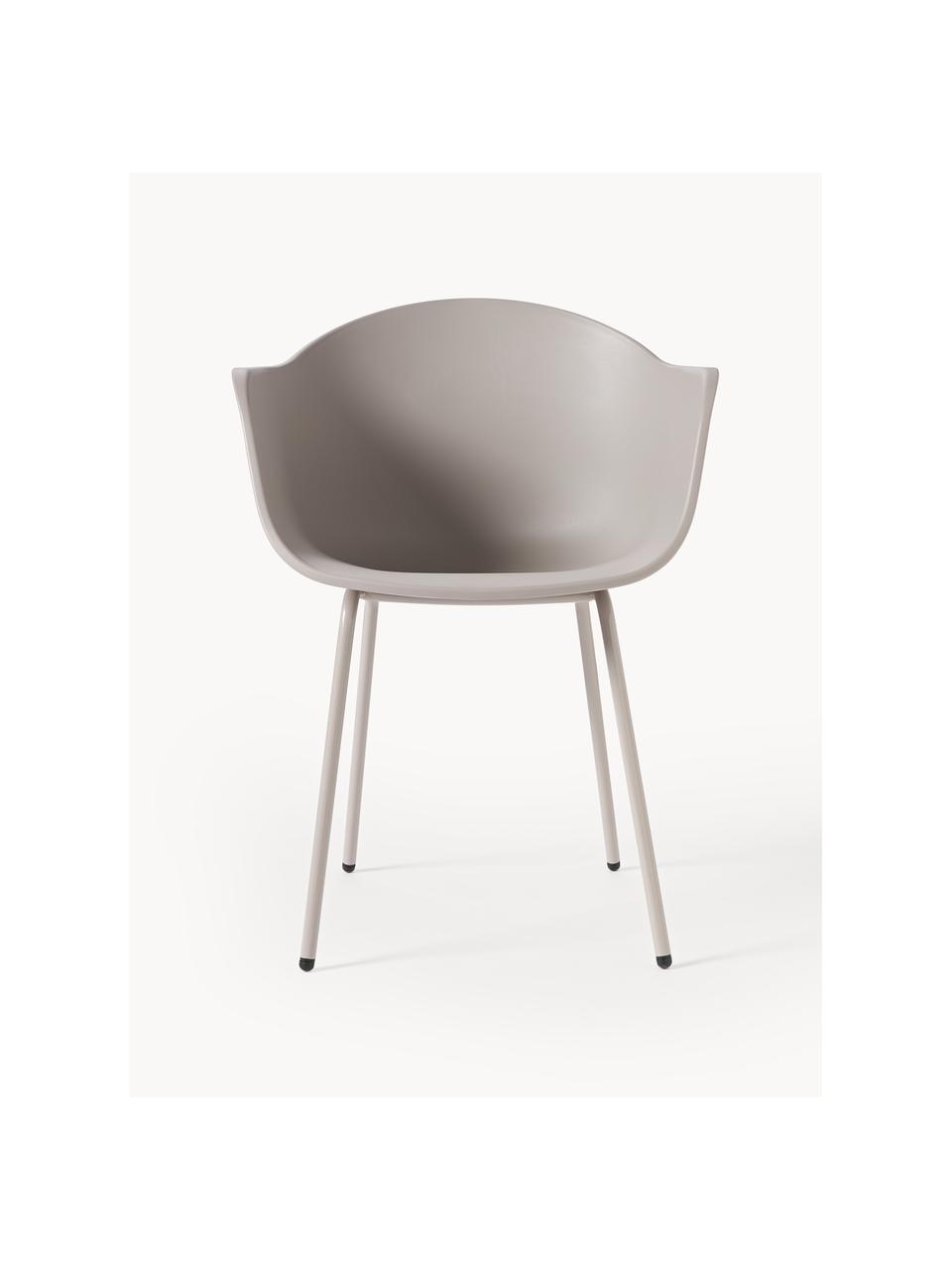 Gartenstuhl Claire, Sitzschale: 65% Kunststoff, 35% Fiber, Beine: Metall, pulverbeschichtet, Grau, B 60 x T 54 cm