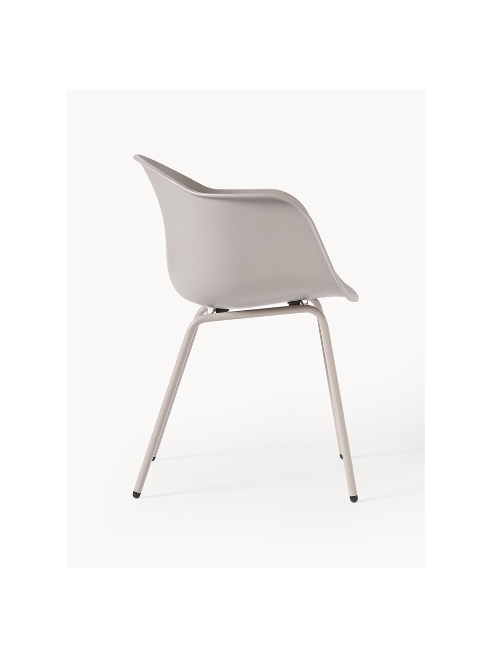 In- & Outdoor Stuhl Claire, Sitzschale: 65% Kunststoff, 35% Fiber, Beine: Metall, pulverbeschichtet, Grau, B 60 x T 54 cm