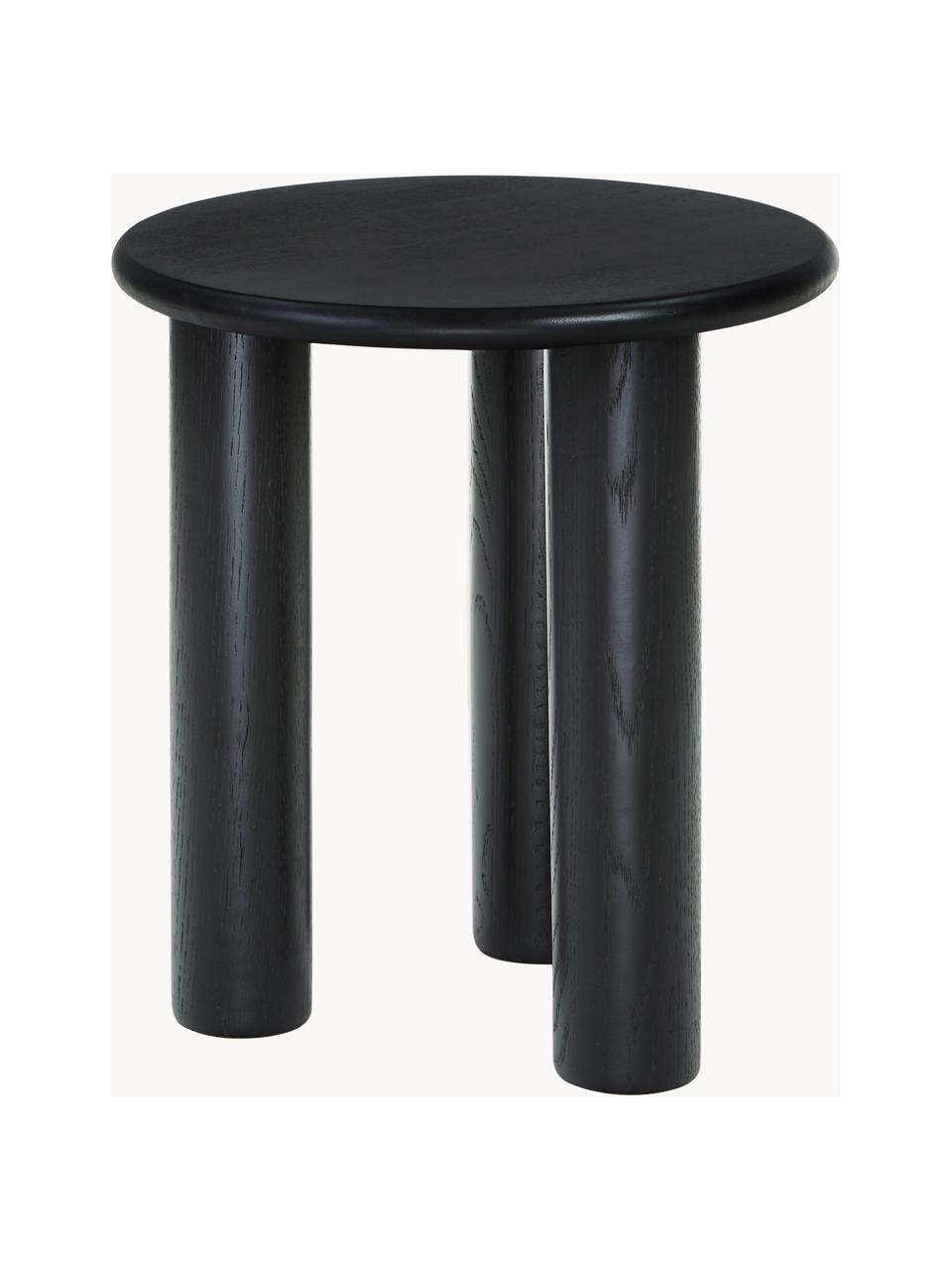 Odkládací stolek z dubového dřeva Didi, Masivní lakované dubové dřevo

Tento produkt je vyroben z udržitelných zdrojů dřeva s certifikací FSC®., Černá, Ø 40 cm, V 45 cm