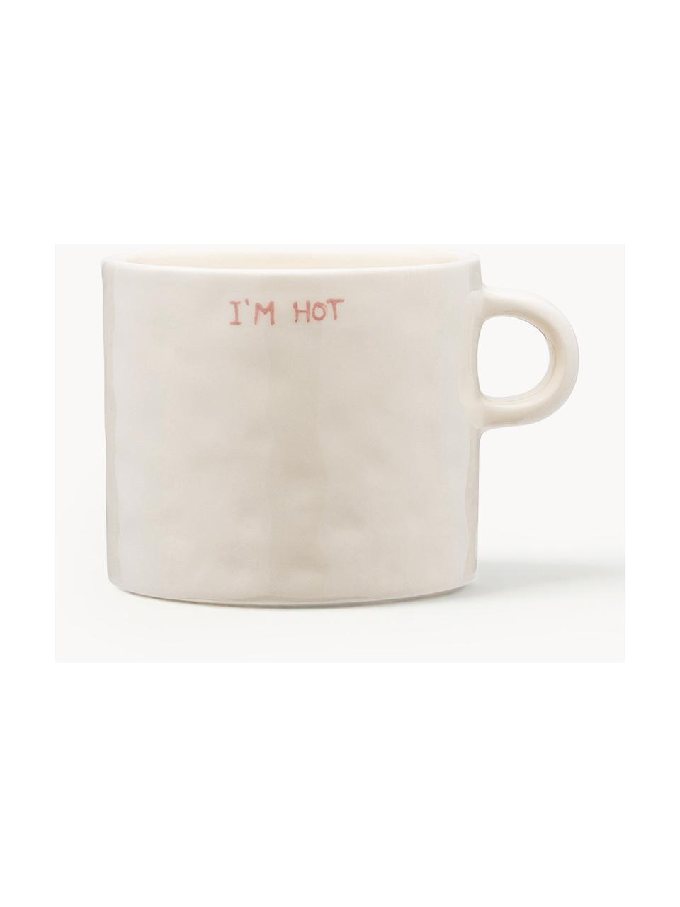 Handbemalte XL Tasse I'm Hot, Steingut, I'm Hot, Ø 10 x H 9 cm, 500 ml