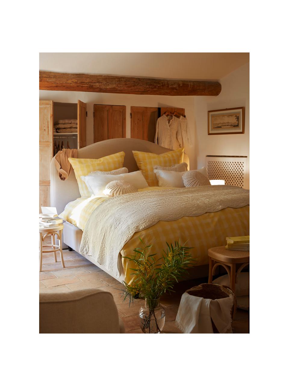 Ropa de cama de percal de algodón Milène, diseño Candice Gray, Amarillo, Cama 80 cm (135 x 200 cm), 2 pzas.