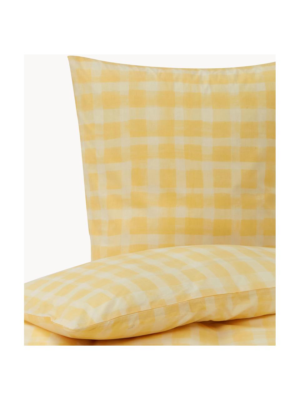 Dizajnová posteľná bielizeň z bavlneného perkálu od Candice Grey Milène, Žltá, 135 x 200 cm + 1 vankúš 80 x 80 cm