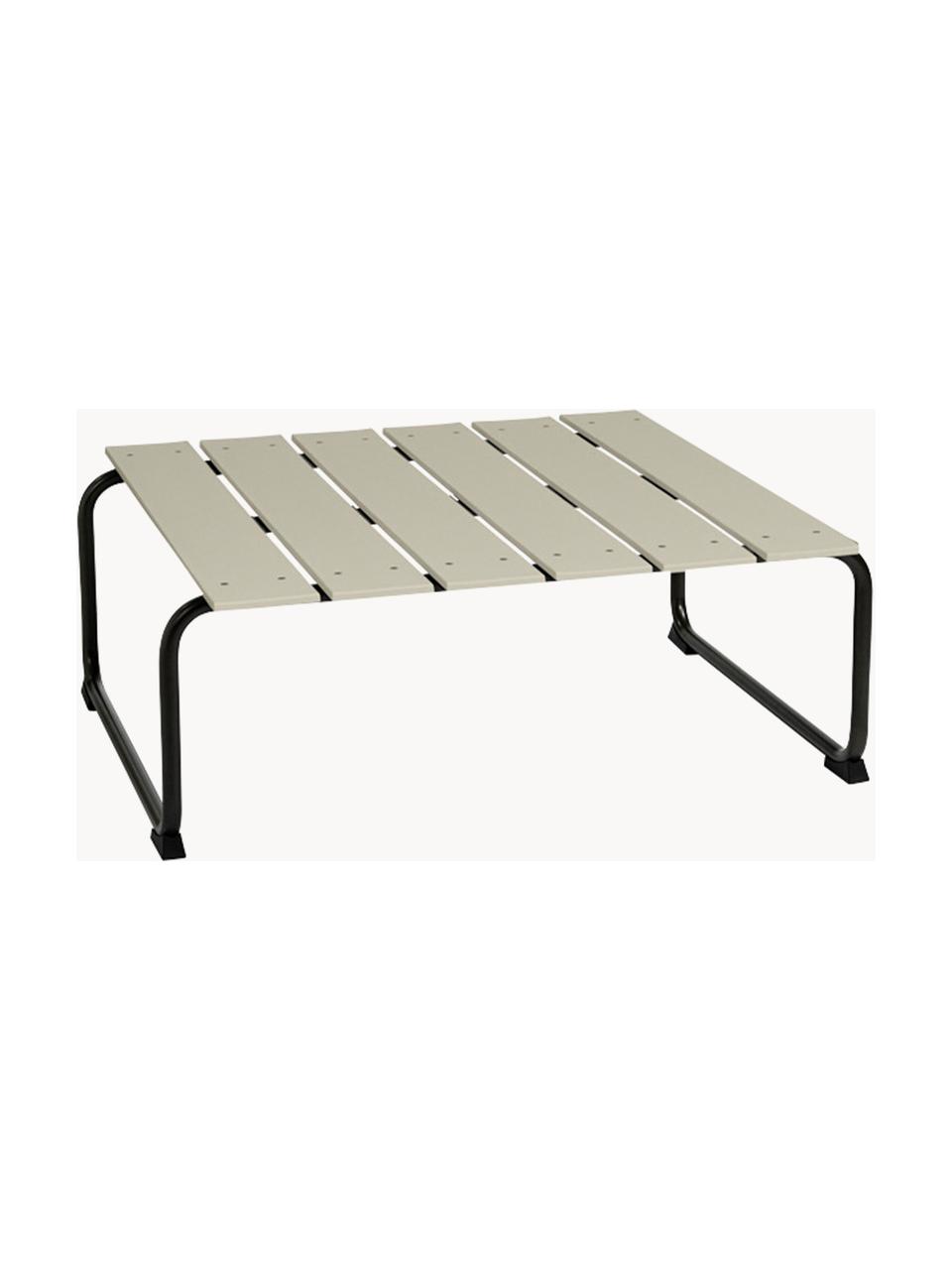 Tavolino da giardino fatto a mano Ocean, Struttura: acciaio riciclato, rivest, Beige chiaro, nero, Larg. 79 x Prof. 70 cm
