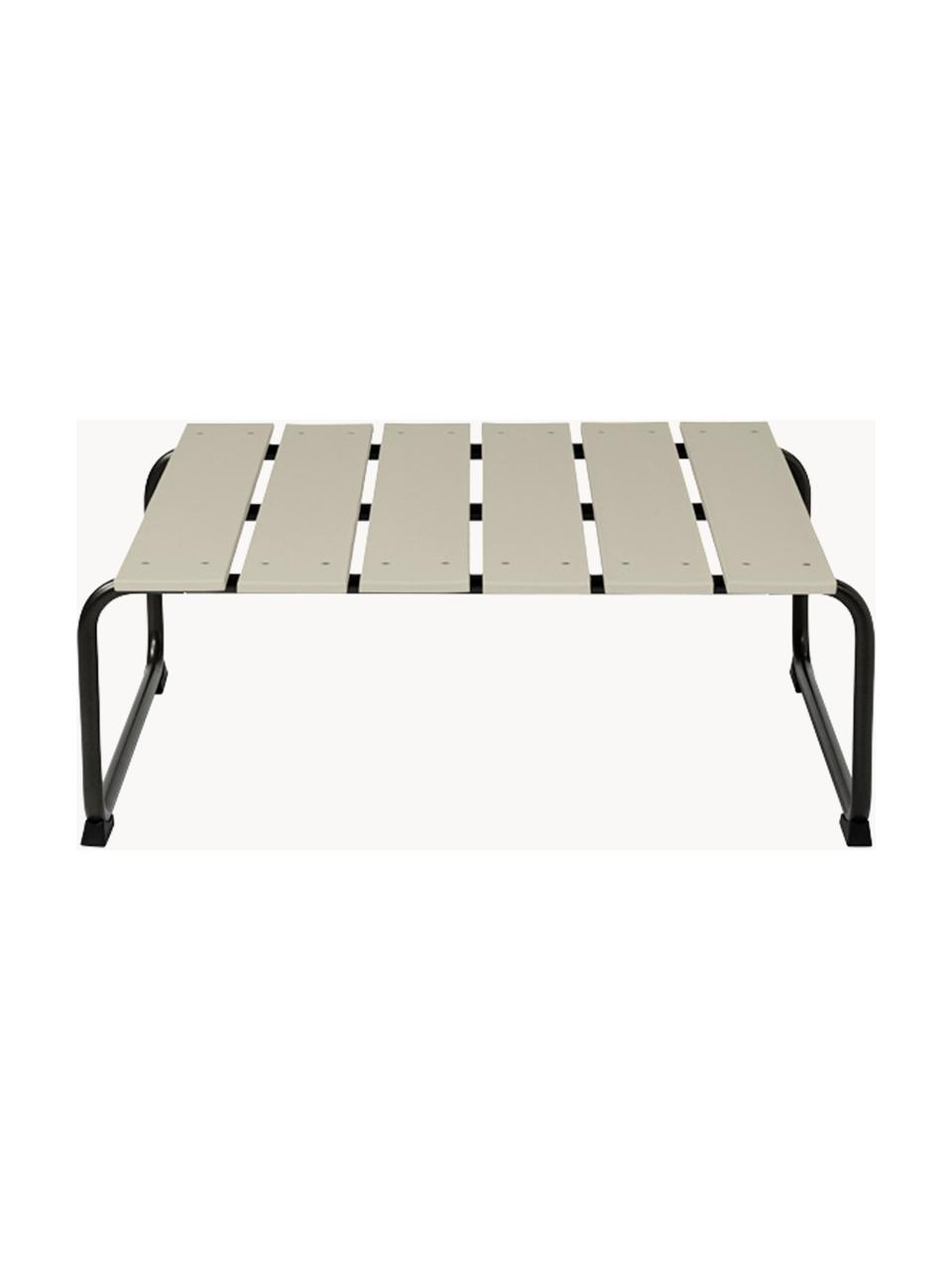 Ručně vyrobený zahradní konferenční stolek Ocean, Světle béžová, černá, Š 79 cm, H 70 cm