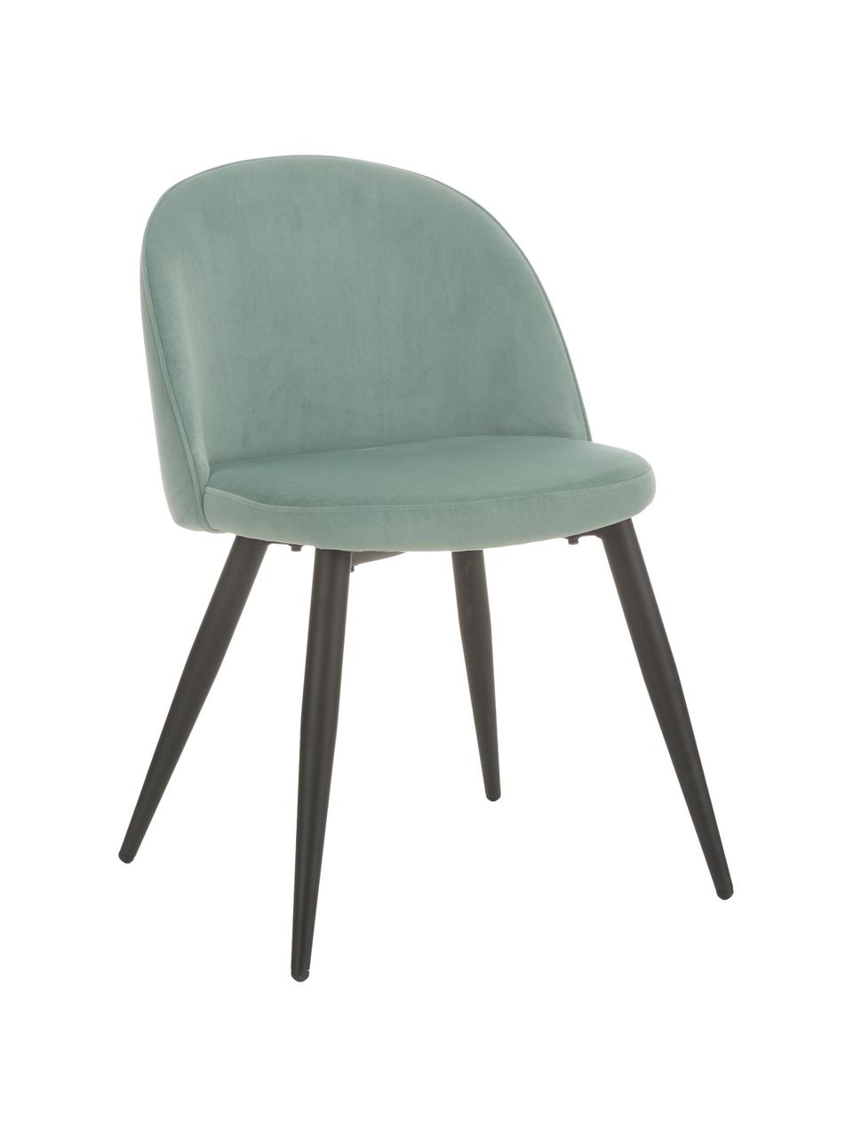 Sametové čalouněné židle Amy, 2 ks, Tyrkysová, Š 51 cm, H 55 cm