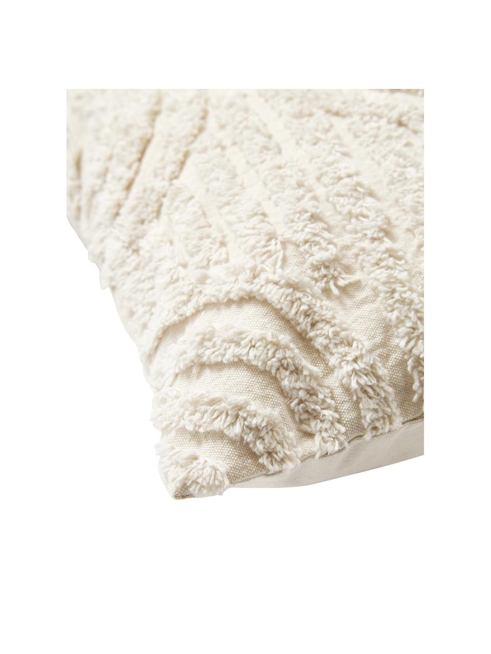 Bavlněný povlak na polštář Bell, 100 % bavlna, Krémově bílá, Š 45 cm, D 45 cm