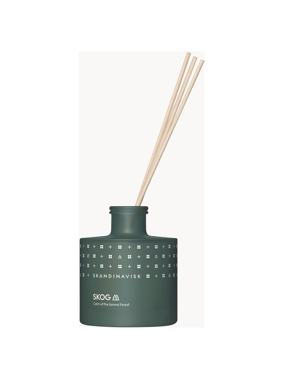 Ambientador Skog (agujas de pino, piñas, savia de abedul), Recipiente: vidrio, Caja: cartón, Verde oscuro, Ø 8 x Al 10 cm