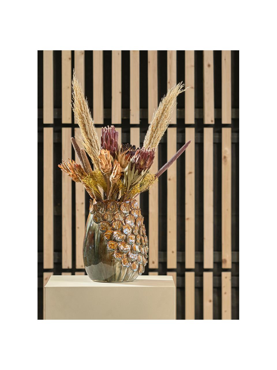 Vase en grès cérame Villa, Grès cérame, Brun, Ø 25 x haut. 30 cm