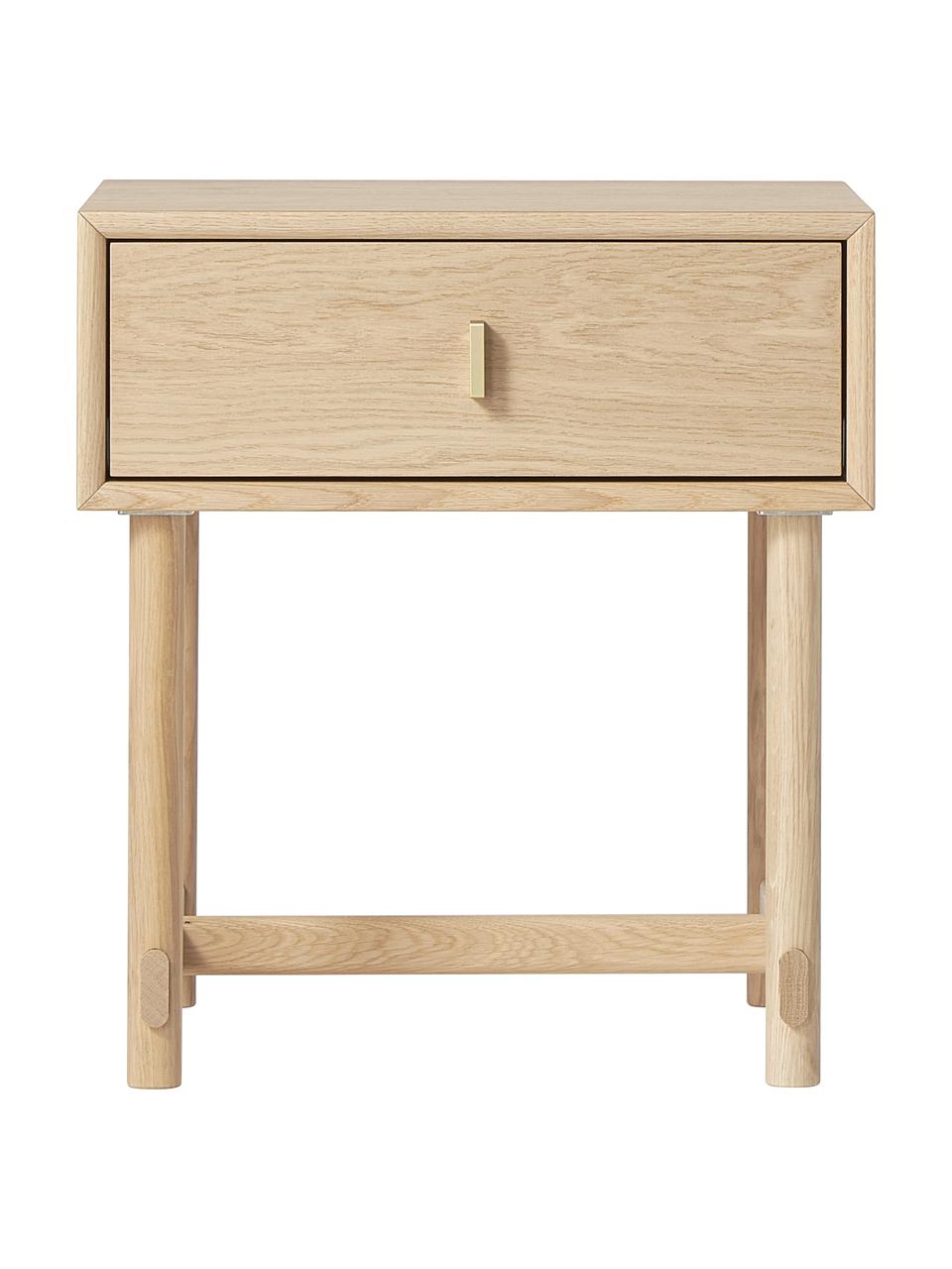 Table de chevet bois de chêne avec tiroir Diana, Bois, larg. 50 x haut. 55 cm