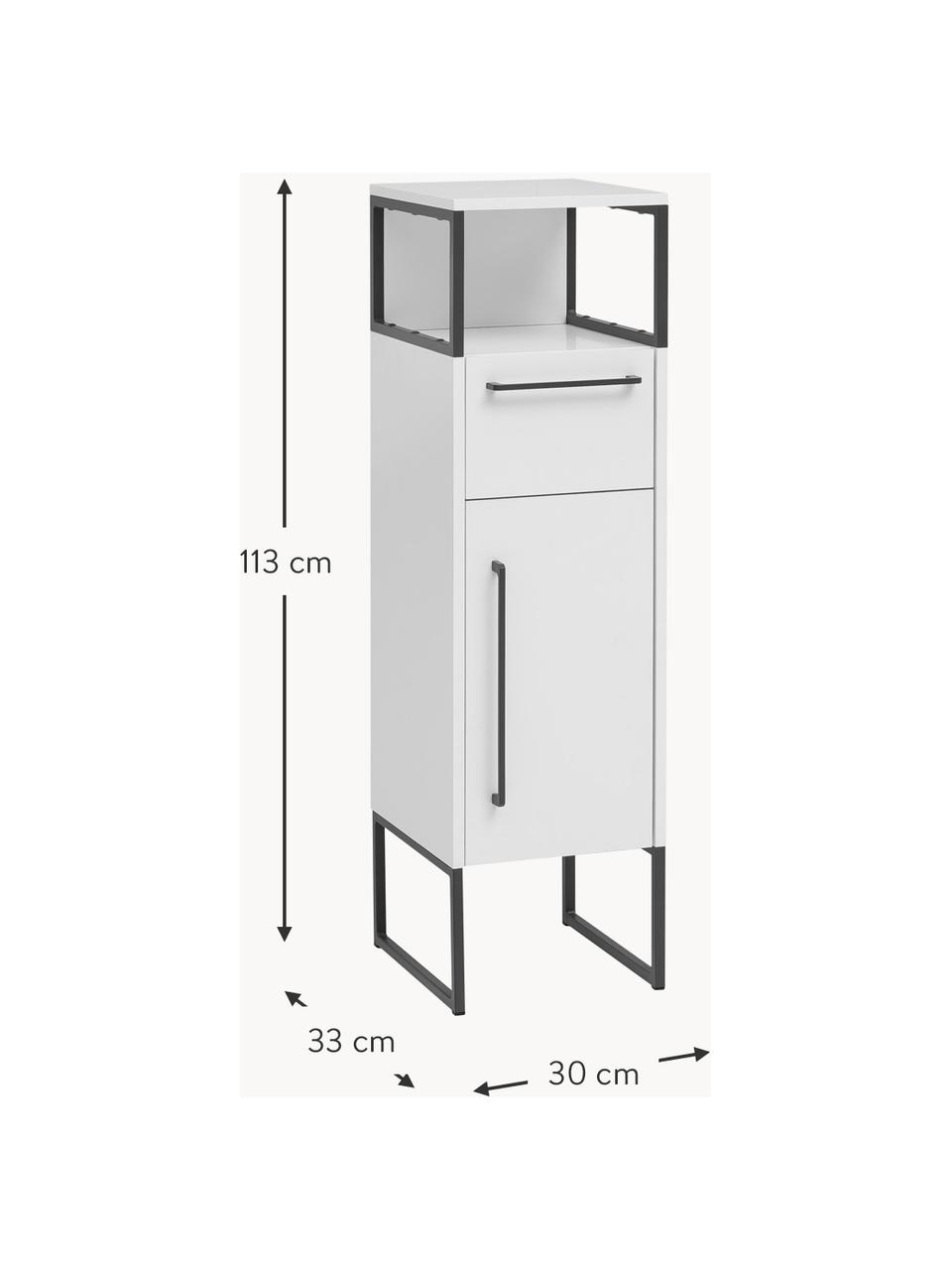 Bad-Midischrank Rosalie, B 30 cm, Weiß, B 30 x H 113 cm