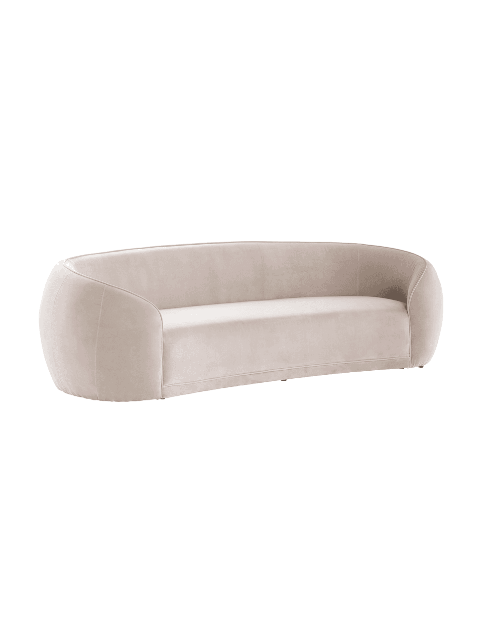 Sofa z aksamitu Austin (3-osobowa), Tapicerka: 89% bawełna, 11% polieste, Aksamitny beżowy, S 232 x G 92 cm