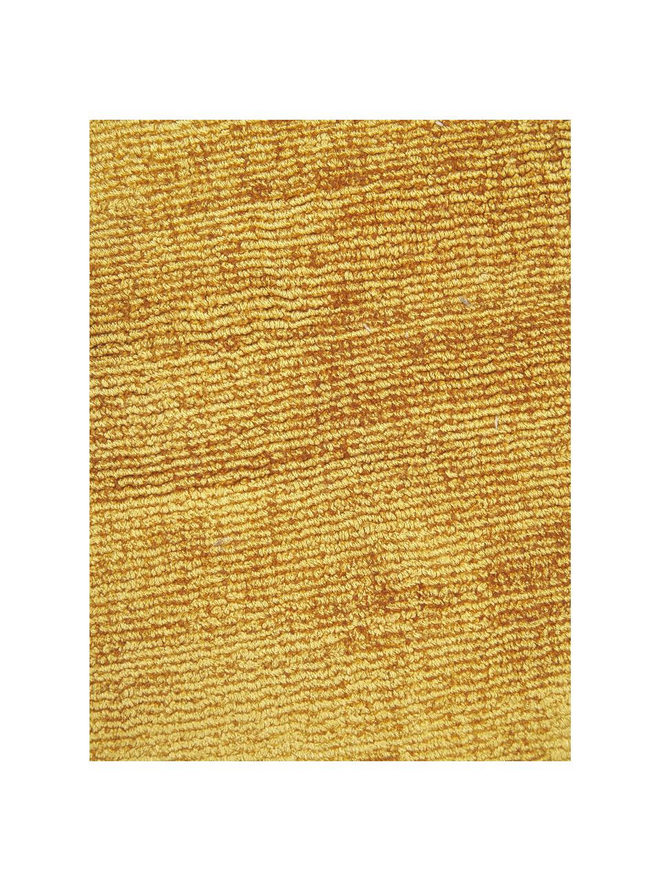 Tapis en viscose tissé main Jane, Jaune soleil, larg. 200 x long. 300 cm (taille L)