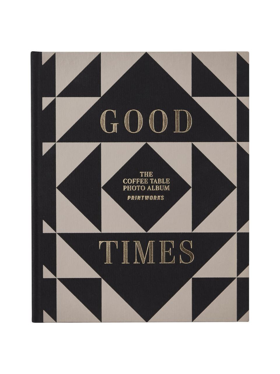 Álbum de fotos Good Times, Funda: tela de algodón, cartón g, Negro, greige, An 33 x Al 27 cm